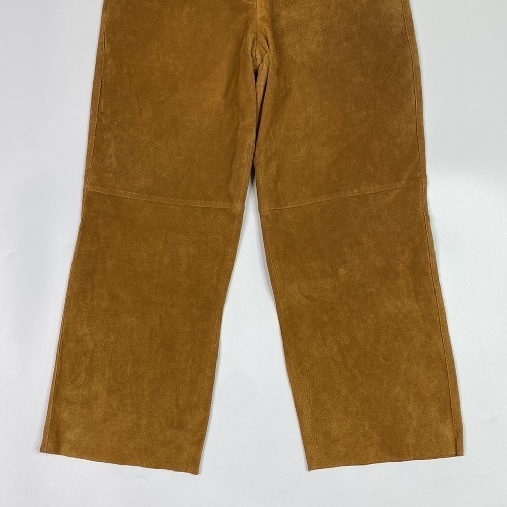 Express Brown Genuine Leather Capri Pants Size 2 NWT - Picture 3 of 13